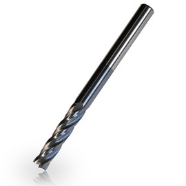 Lzcdelyxiao 1/4" Carbide End Mill, 4 Flute Solid Carbide Square End Mill, 3" Overall Length, Single End, Helix Angle: 30°, AlTiN Coated,1/4" Cutting Diameter,1-1/8" Length of Cut