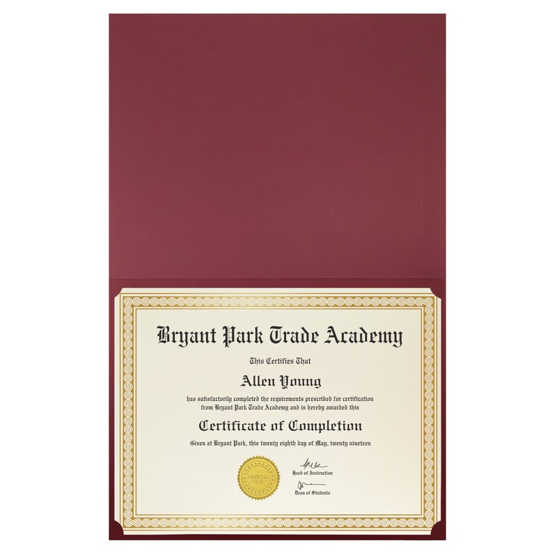 50 Pack Certificate Holders, Diploma Holders, Document Covers with Gold