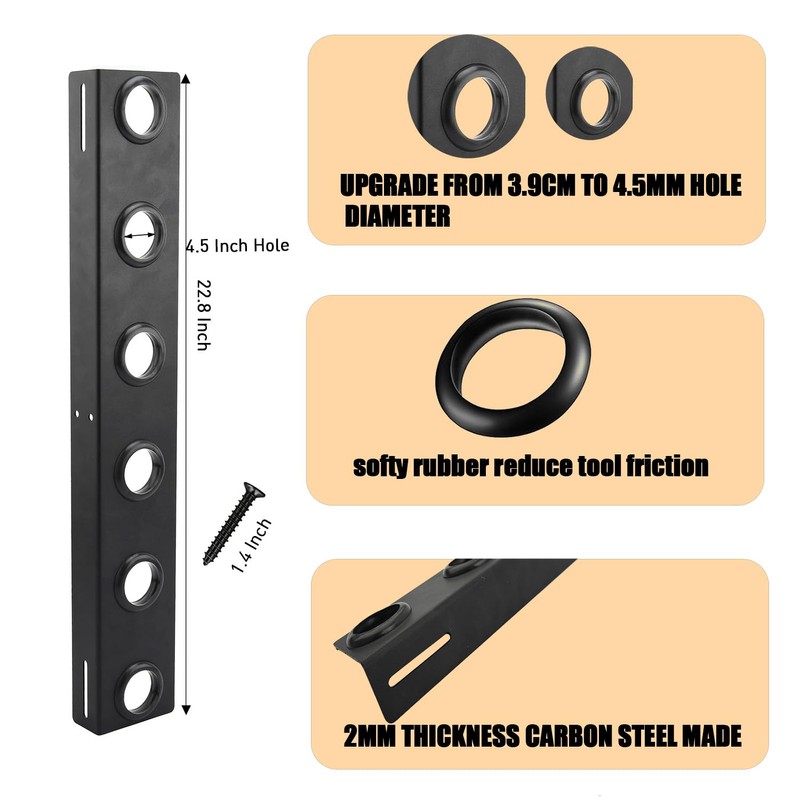 4PCS Trailer Rack,Landscape Truck Trailer Rack,Heavy Duty 6-Tools Hand Rack