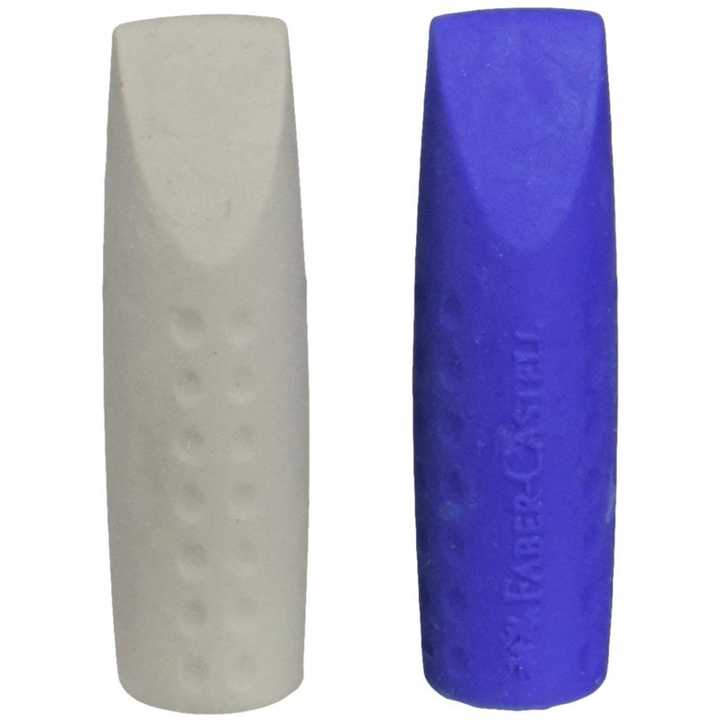Faber-Castell Grip 2001 Eraser Cap Twin Pack - Coloured (Pack