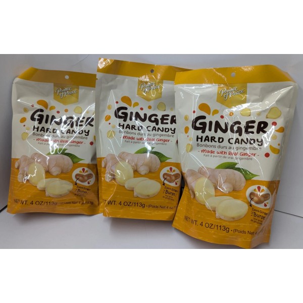 Ginger Prince of Peace Ginger Hard Candy 4oz Filled Ginger
