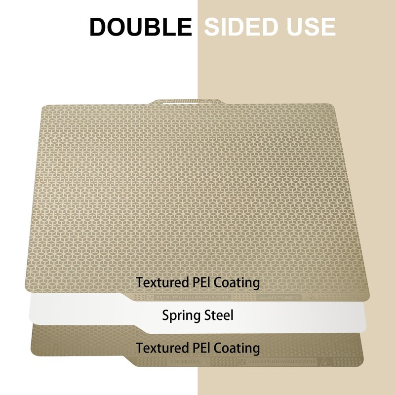 Antinsky Bambu Lab PEI Sheet Double Sided 184x184mm Flexible Magnetic