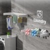Wall Mounted Drying Rack 40",Laundry Drying Rack Collapsible, Retractable Clothes