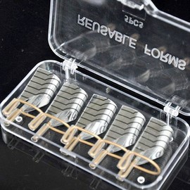 350BUY 5 Reusable Silver Nail Forms UV Gel Acrylic French Tool