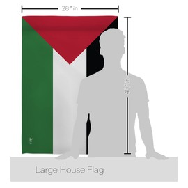 Americana Home & Garden Palestine House Flag Pack Regional Nation International World Country Particular Area Support Our Troops Decoration Banner Small Garden Yard Gift Double-Sided, Made in USA
