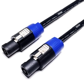 CNCESS CESS-095 Speakon Plug to Banana Female Jack Speaker Cable Adapter, 680 Strand Tinned Copper Wire, 2-Channel