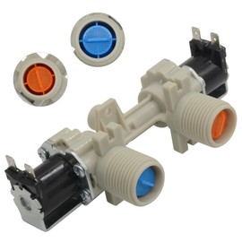 tauuio W10906602 Washer/Dryer Water Inlet Valve Compatible with Whirl.pool Ken.more Amana Washer Replace W10869511 W11176412 4460930 AP6036153 PS11769643 EAP11769643