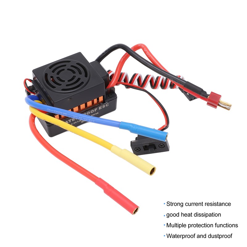 RC Brushless ESC 60A Strong Current Resistance Waterproof Dustproof Brushless