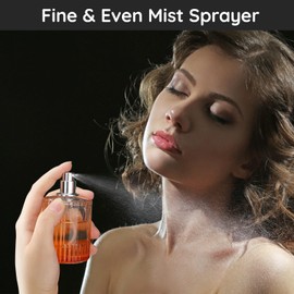 Segbeauty Travel Perfume Atomizer Refillable, 50ml Perfume Bottle Travel Perfume Spray Bottle, 2pcs 1.7Oz Perfume Dispensers Empty Cologne Sprayer Refill Bottle for Dispensing Essential Oil Orange