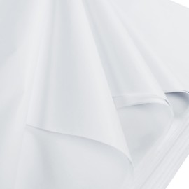 White Tissue Paper Large Sheets, Acid Free Art Paper, Perfect for Gift Wrap, Storage, Packing, Art & Craft Bulk Pack Archiving Shredding 70 x 50cm Sheet Size