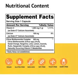 Ester 1000mg Vitaminas Bioflavonoides American Health Cápsulas