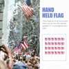 Mikinona USA Flags Wood Sticks 40 Small American Flags Perfect