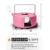 Toptier Teapot with Removable Infuser, Cast Iron Tea Kettle Stovetop