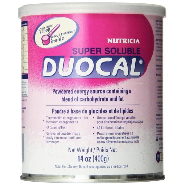 Duocal Super Soluble High Calorie Powder - Unflavored - 14.1 Oz Can