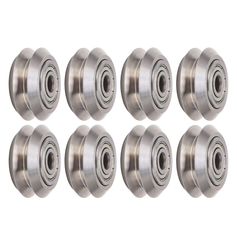 13PCS V Pulley Wheel Stainless Steel Printer Round Wheel Roller
