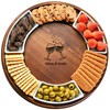 Shanik Acacia Wood Lazy Susan Cheese Board – Rotating Serving