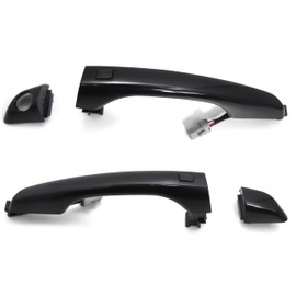 Otois 4Pcs Front Pair Black Exterior Door Handle Keyless Entry Smart Key Type for Hyundai Elantra 2017 2020