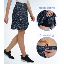 Faldas hasta la rodilla para mujer, faldas casuales con bolsillos, longitud más larga, faldas de golf, abertura lateral, Paisley con abertura lateral, XXXL