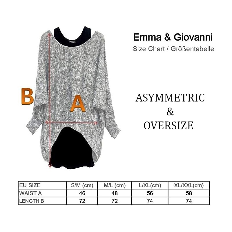 Emma & Giovanni women's oversize tops T-Shirt/pullover (pack of 2)