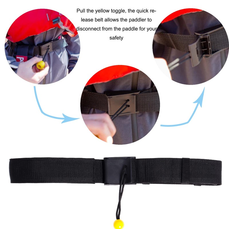 Gekufa SUP Waist Leash Quick Release Adjustable Waist Belt Leash