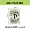 wyooxoo Monogram Letter P Floral Garden Flag 12x18 Inch Double