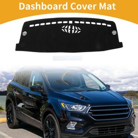 HEROFFIX Dashboard Cover Anti-Slip Dash Cover Mat Carpet for Ford Escape 2020-2025 Polyester Black