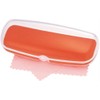 Pearl Glasses Case, Hard Type, Clear White x Orange, With