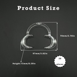 OHYER 20 Stück Dental-Mundöffner für Zahnaufhellung Wangenhalter Lippenhalter für Zahnarzt Mundpflege-Werkzeug Durchsichtig Klein für Kinder Munduntersuchung Mundschutz Herausforderungsspiel (S)