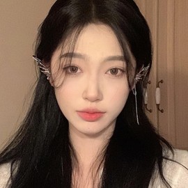 Wendalern Boho Crystal Elf Ear Cuffs Asymmetrical Fairy Clip-on Earrings Diamond CZ Wrap Around Earrings Long Chain Tassel Climber Ear Cuff Earrings Non-Piercing Mismatch Earrings Jewelry for Women