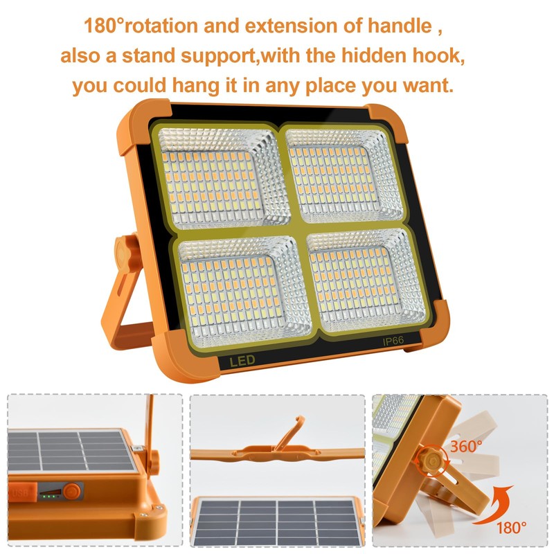CosyEasy Portable LED Work Solar Light 100W 16500mAh 10000 LM