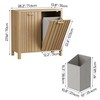 Double Tilt Out Laundry Hamper Cabinet, 11.8 Gallon Gradien Fluted