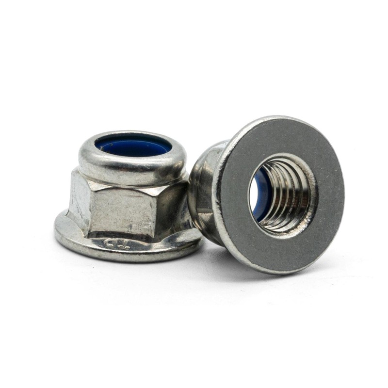 Hippo Hardware M6 (6mm) Nyloc Nuts A2 Stainless Steel Nylon