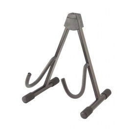 Stagg SG-A107BK Foldable A Stand for Acoustic, Electric, Bass Guitar with Two Cradling Hooks & Back Rest - Black