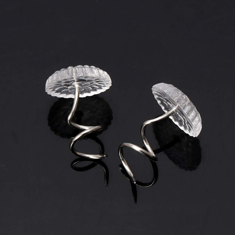 Joyhey 50 Pcs Upholstery Twist Pins Clear Heads Bed Skirt