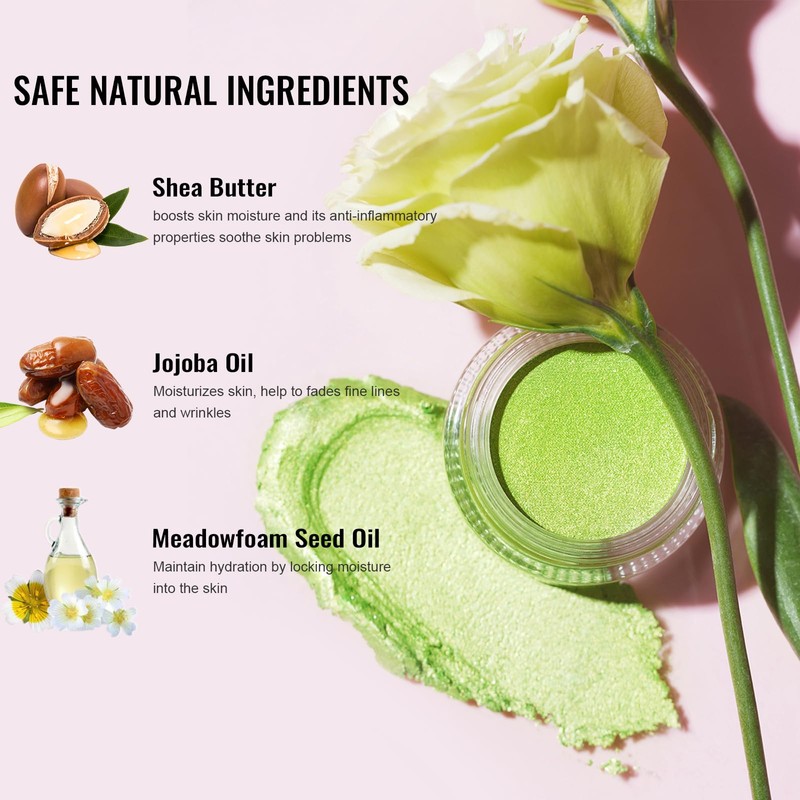 Oulac Pink Cream Eyeshadow also for Highlighter Large Capacity Highly