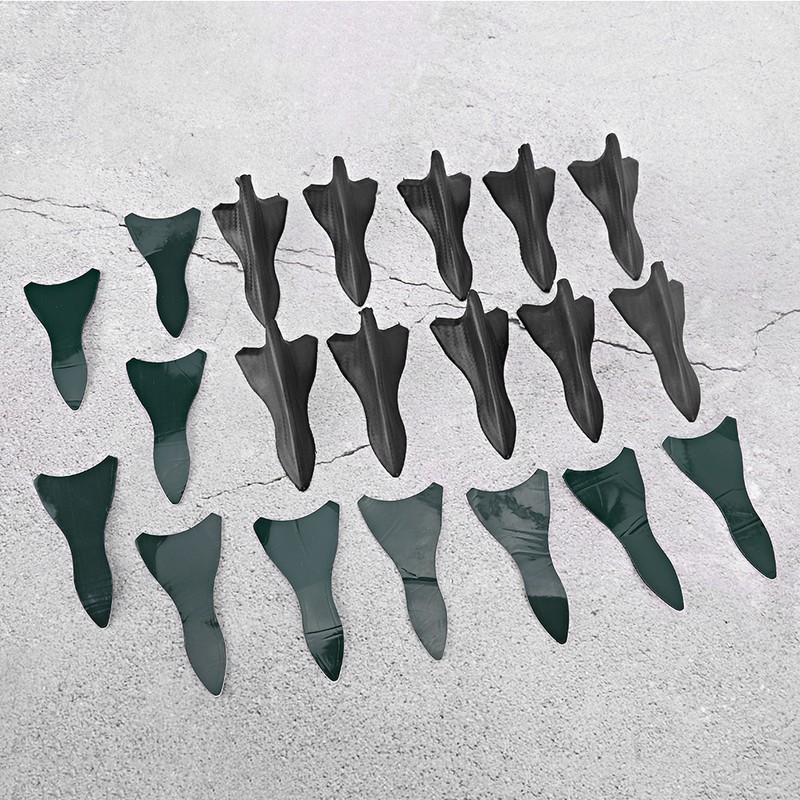 10Pcs Carbon Fiber Style Universal Car Rear Roof Shark Fins