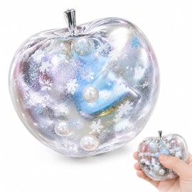 Apple Squishy, Slushy Apple Squishy, Snowflake Design Squishies for Office Desk, Portable Fruit-Shaped Ornament