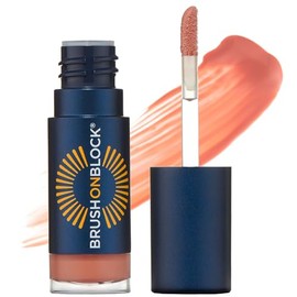 Brush On Block Sun Shine - Aceite protector para labios SPF 30, protección mineral contra rayos UVA/UVB y luz azul, hidratante, sin crueldad, sin glut