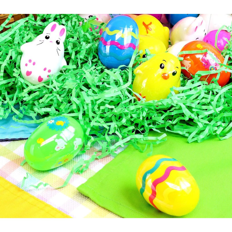 Frankford 18 Count Prefilled Plastic Eggs with Candy Jelly Beans-