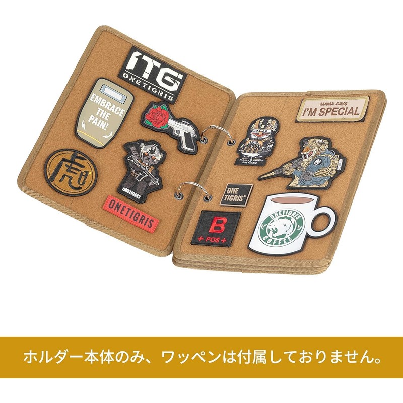 OneTigris Patch Velcro Storage Album Double Sided 4 Pages Embroidered