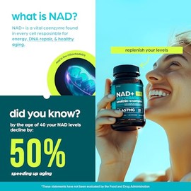 Suplemento NAD 8457mg Extra Strength NMN Alternativo Liposomal + Té Verde para Mujeres y Hombres con Urolitina A, Resveratrol, CoQ10, Ácido Alfa Lipoi