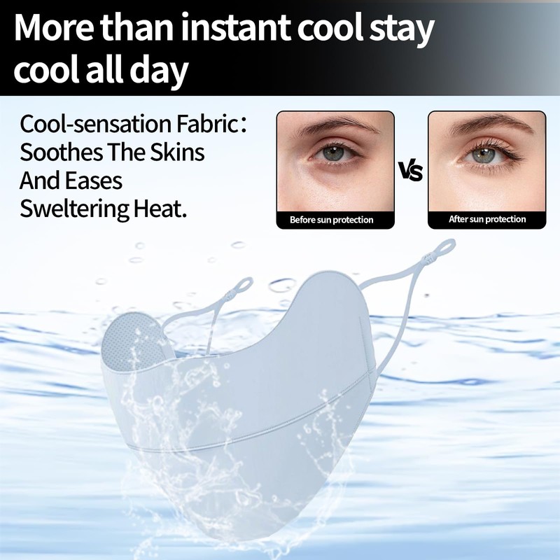 Enignic UV Face Mask Sun Protection,UPF 50+Blocks 98% of UVA/UVB