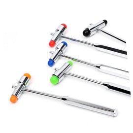 Sosoport Multifunctional Double Headed Reflex Hammer with Handle for Neurological Diagnosis and Massage Comfortable Grip Orange Color