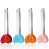 WELANE Little Serving Tongs, 4 PCS Heart Shape Kitchen Small