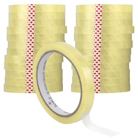 Noble Pack 24 Rolls Packaging Tape - 0.5 inch x 164 feet - Total 3936 feet Transparent Tape - Fits Tape Dispenser 3 inch Core - Gift Wrap Tape for Home or Office