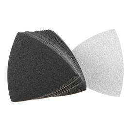 uxcell Triangular Sandpaper Hook and Loop Triangle Sanding Pad Fit 3-1/2" Oscillating Multi-Tool Silicon Carbide for Wet/Dry Use 120 Grit 30pcs