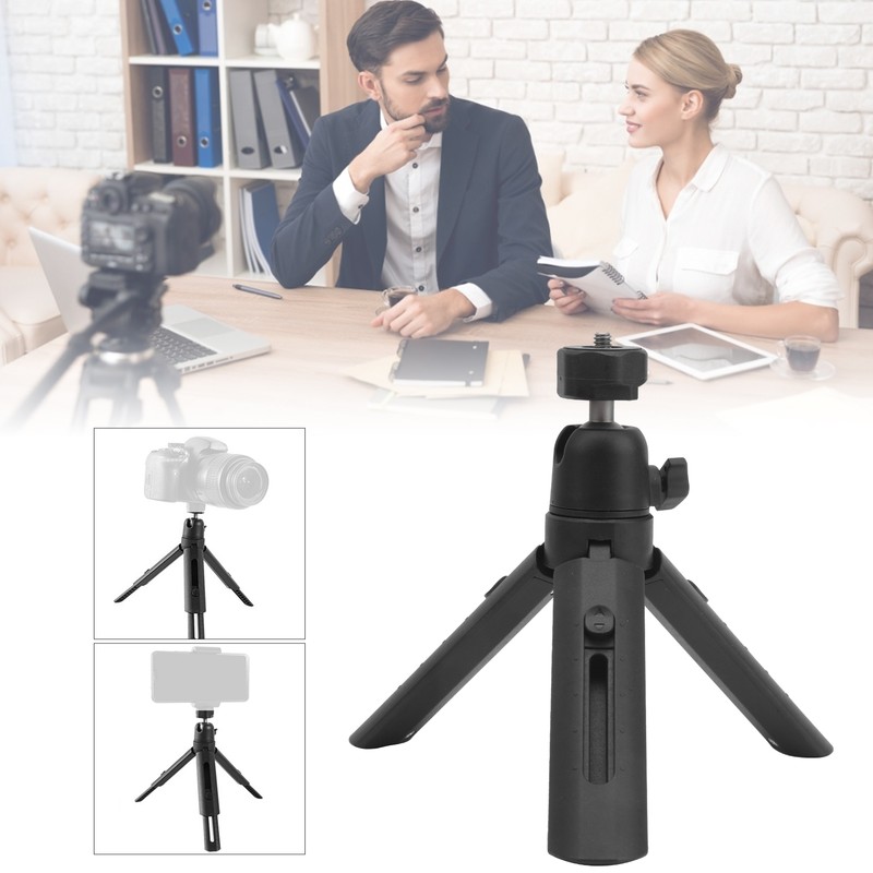 Mini Camera Desktop Tripod Handheld Adjustable Tripod Foldable Stand for