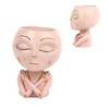 Face Head Planter Succulent Plant Flower Pot Resin Container Face