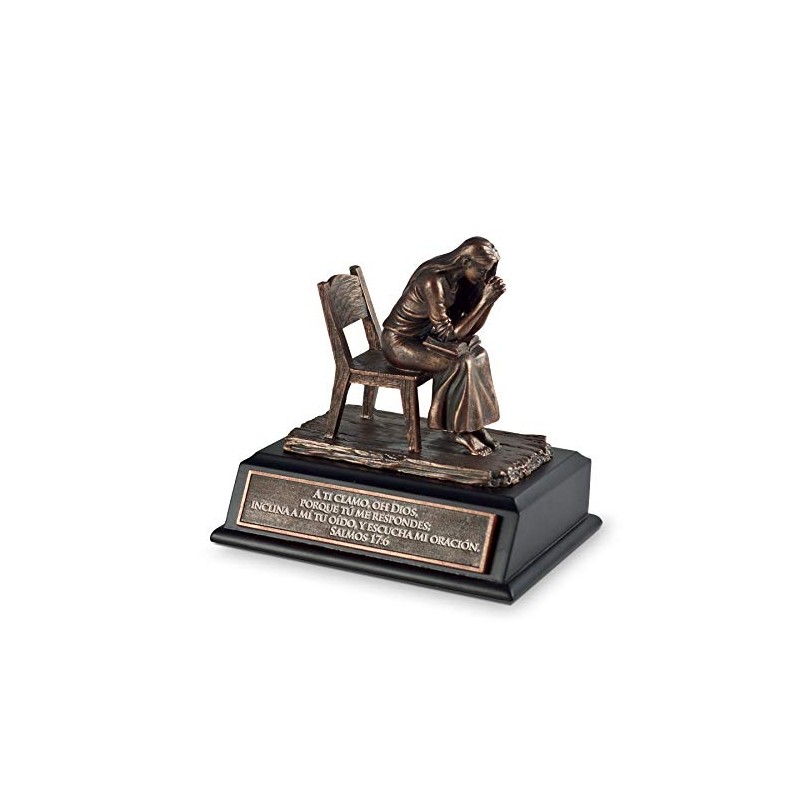 Lighthouse Christian Products Mujer Rezando (Praying Woman) Bronzelike Finish 4.25