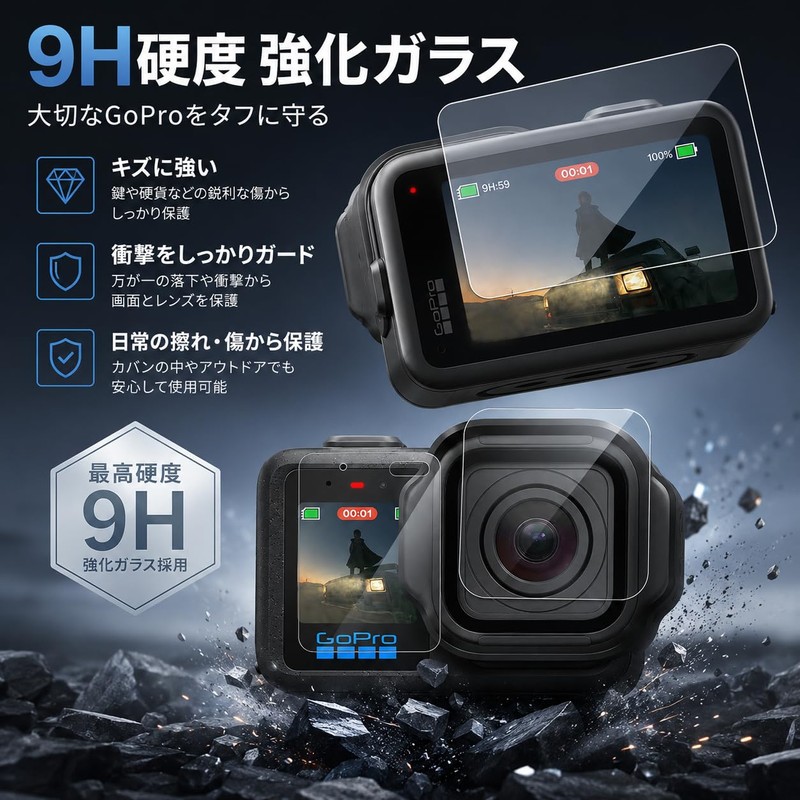YCJDP 保護フィルム GoPro MISSION 1 / MISSION 1 PRO/MISSION 1